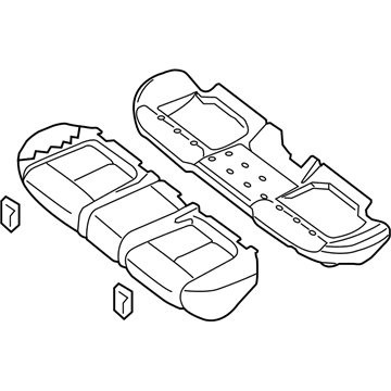 Nissan 88300-ZX71B Cushion Assembly Rear Seat