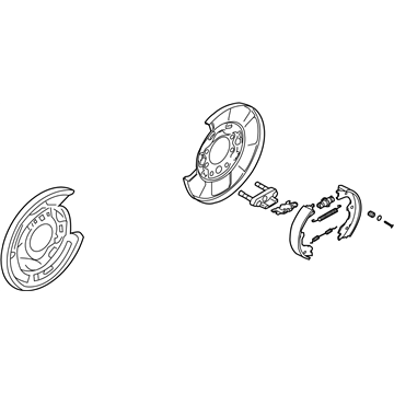 Nissan 44010-CD010 Brake Assy-Parking,Rear LH