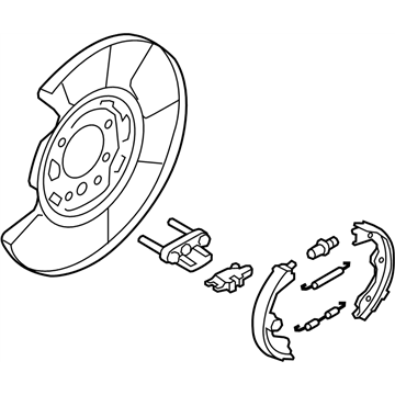 Nissan 44010-JF05A Brake Assy-Parking,Rear LH