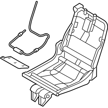 Nissan 88010-1LB0A Frame Rear LH Seat
