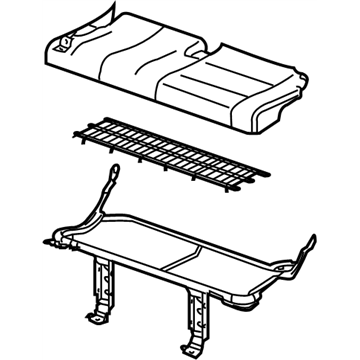 Nissan 89350-ZQ00B Cushion Assembly - 3RD Seat, LH