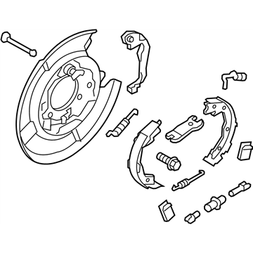 2015 Nissan Leaf Brake Backing Plate - 44000-3NF5A