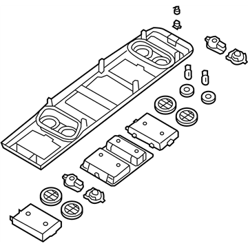 Nissan 96939-ZF91B Box Assy-Sub Console,Rear Overhead