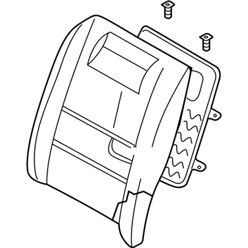 Nissan 88650-ZK51B Back Assy-Rear Seat,LH