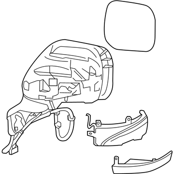 Nissan 96302-4AY0A Door Mirror Assy-LH