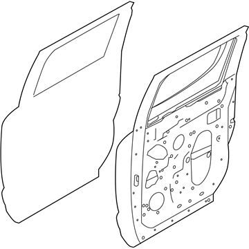 Nissan 82100-EZ00A Door Assy-Rear,RH