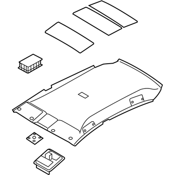 Nissan 739B0-EL00A Module Assembly-Roof Trim