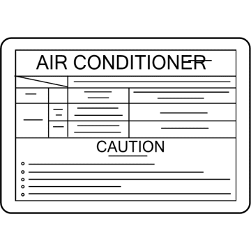 Nissan 27090-E948C Label-Caution,Air Conditioner