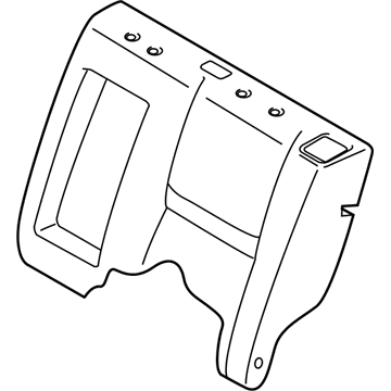 Nissan 88620-6MS0B Trim Assy-Back,Rear Seat RH