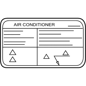Nissan 27090-9DL0A Label-Caution,Air Conditioner