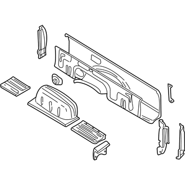 93301-3S530 Nissan Side Panel Assembly Left Hand Illustration 1 of 1