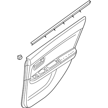 Nissan 82901-9AA1C FINISHER Assembly Rear Door LH