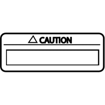 Nissan K9060-1A45A Label-Caution,Spoiler