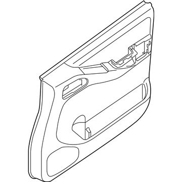 Nissan 80901-ZS42C Finisher Assy-Front Door,LH