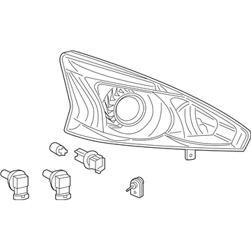 26060-3TA9A Nissan Head Lamp Assembly Left Hand Illustration 1 of 1