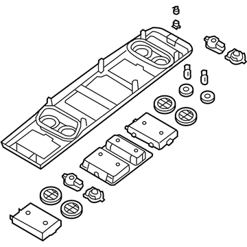 Nissan 96939-ZF91A Box Assy-Sub Console,Rear Overhead