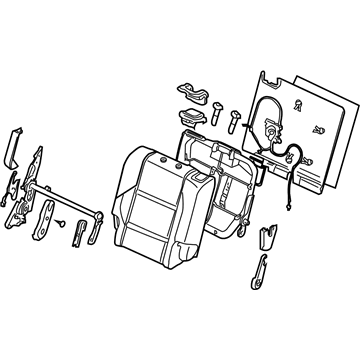 Nissan 88600-7S511 Back Assy-Rear Seat,RH