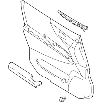 Nissan 80900-1JA0C FINISHER Assembly Front Door RH