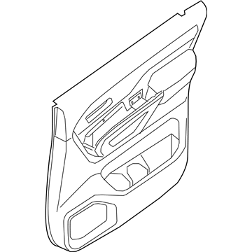 Nissan 82901-EZ23A Finisher Assy-Rear Door,LH