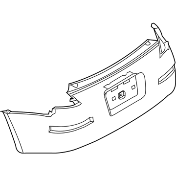 HEM22-CF41H Nissan Rear Sedan Bumper Set Illustration 1 of 1