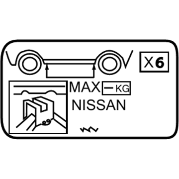 Nissan 99556-EH107 Label-Warning,Jack