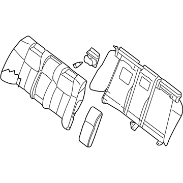 Nissan 88612-9DC2B Back Assembly Rear Seat Center