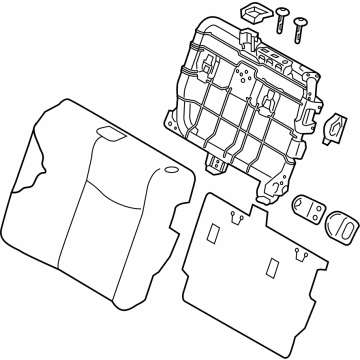 Nissan 88650-6WK0C Back Assy-Rear Seat,LH