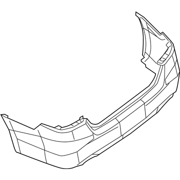 Nissan 85022-3YU0J Bumper Set-Rear Sedan