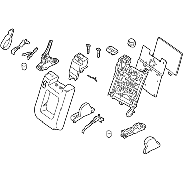 Nissan 88610-ZS41C Back Assy-Rear Seat,Center