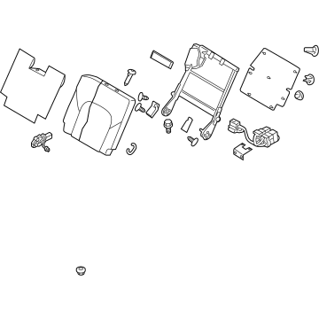 Nissan 89600-5ZA4E Back Assy-3rd Seat,RH