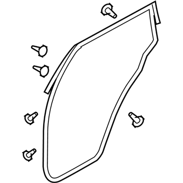 Nissan 82830-1AA3A WEATHERSTRIP-Rear RH 82830-1AA3A Nissan WEATHERSTRIP-Rear RH Illustration 1 of 1