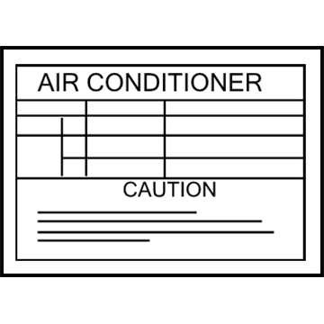 Nissan 27090-C985B Label-Caution,Air Conditioner
