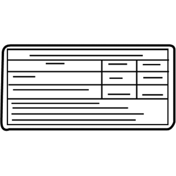 99090-6RR0A Nissan Placard-Tire Limit Illustration 1 of 1