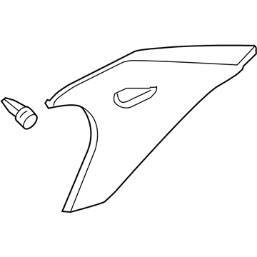 Nissan 76934-ZK000 Finisher-Rear Pillar,RH