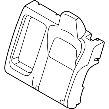 88605-7BA0A Nissan PAD & FRAME ASSY-BACK,REAR SEAT Illustration 1 of 1