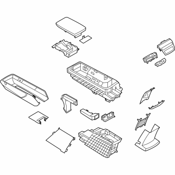 96910-5MP3A Nissan Console Box Assembly Center Illustration 1 of 1