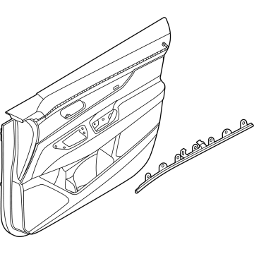 80908-7BA0A Nissan Front Door Finisher Assembly Right Hand Illustration 1 of 1