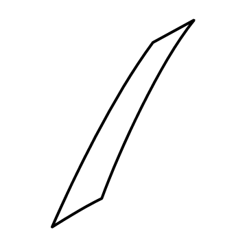 822D2-7LF0A Nissan COVER-REAR DOOR SASH,RH Illustration 1 of 1