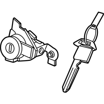 K9810-7LF0A Nissan Cylinder Lock Key Set Illustration 1 of 1