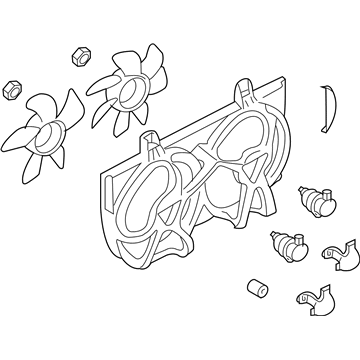 21481-4Z700 Nissan Motor & Fan Assy-W/Shroud Illustration 1 of 1