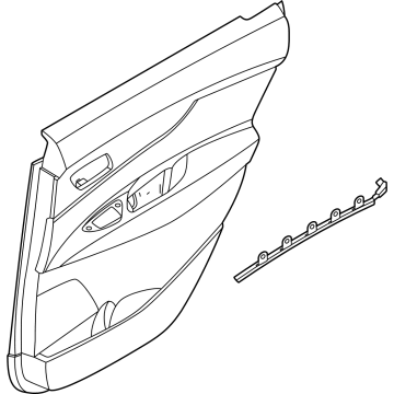 829A0-7BA0A Nissan TRIM MODULE-REAR DOOR,RH Illustration 1 of 1