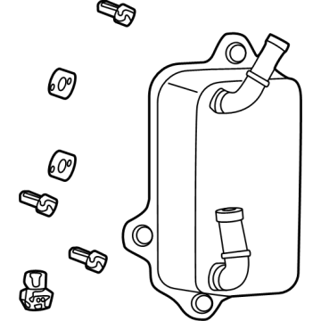 21606-7BA0A Nissan OIL COOLER ASSY-AUTO TRANSMISSION Illustration 1 of 1