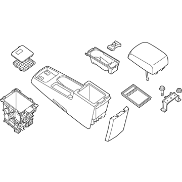 96910-ZJ60A Nissan Console Box-Floor Illustration 1 of 1