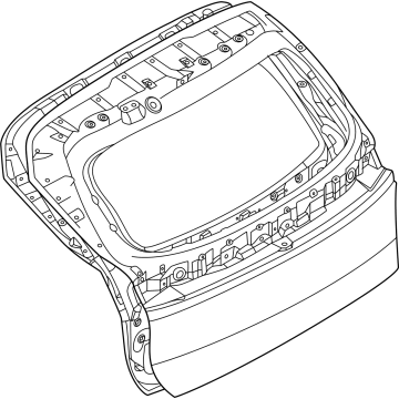 90100-7BA0A Nissan Back Door Assembly Illustration 1 of 1