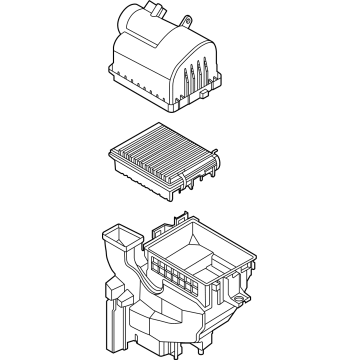 16500-7LG0B Nissan Air Cleaner Illustration 1 of 1