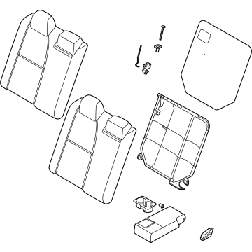 88600-6LY0A Nissan Rear Seat Back Assembly Right Hand Illustration 1 of 1