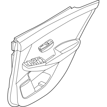 829A1-6LY5C Nissan FINISHER ASSY REAR DOOR LH Illustration 1 of 1