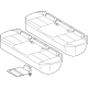 Nissan 88300-7BA0A CUSHION ASSY REAR SEAT