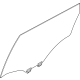 Nissan 82300-7KA0A Rear Door Window Glass Assembly Right Hand