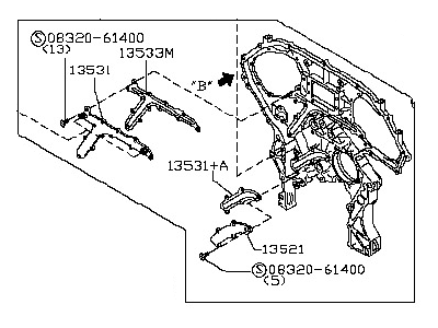 Nissan 13500-AL615 Cover Assy-Front